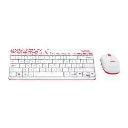 Logitech MK240 White Wireless Keyboard and Mouse Combo